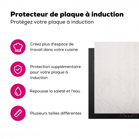 Protège-plaque à induction - Béton - Mur - Blanc-3