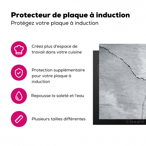 Protège-plaque à induction - Béton - Gris - Blanc - Industriel-3