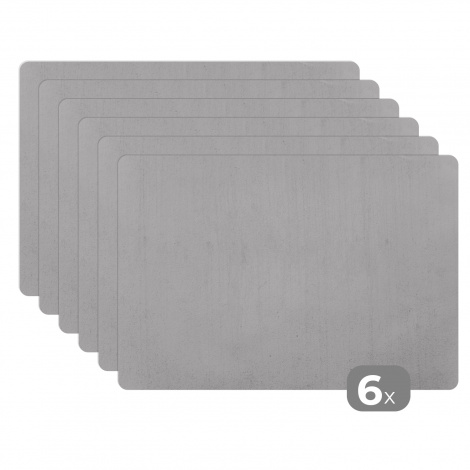 Premium placemats (6 stuks) - Beton - Wit - Grijs - 45x30 cm-thumbnail-1