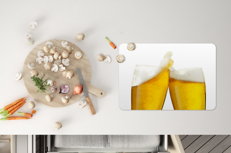 Premium placemats (6 stuks) - Proostende biertjes op een witte achtergrond - 45x30 cm-thumbnail-4