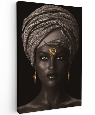 Leinwandbild - Frau - Afrikanisch - Gold