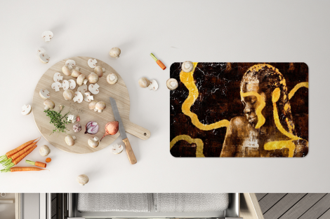 Premium placemats (6 stuks) - Vrouw - Zwart - Goud - 45x30 cm-thumbnail-4