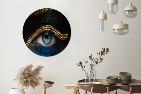 Runde Bilder - Frau - Augen - Make-up - Luxus - Gold-3