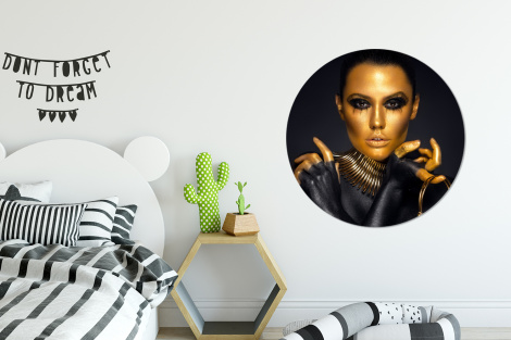 Runde Bilder - Make-up - Tasche - Gold - Luxus - Frau-2