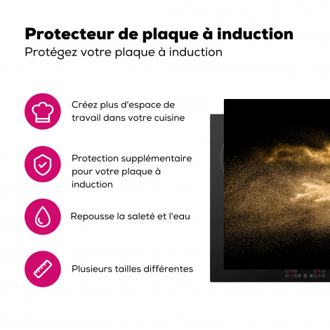 Protège-plaque à induction - Sable - Or - Noir - Luxe - Art-3