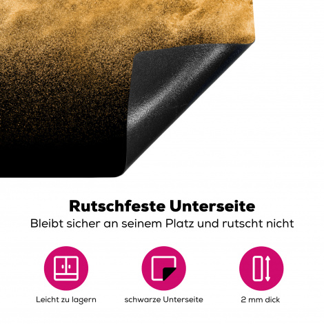 Herdabdeckplatte - Sand - Gold - Schwarz - Luxus - Kunst-4