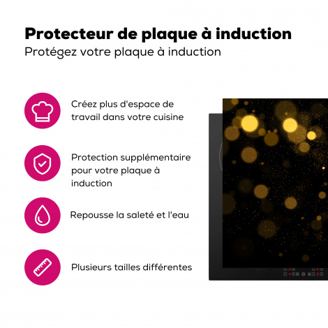 Protège-plaque à induction - Or - Abstrait - Luxe - Noir-3