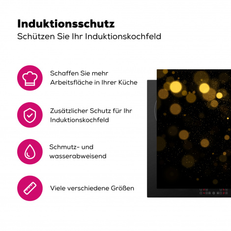 Herdabdeckplatte - Gold - Abstrakt - Luxus - Schwarz-3