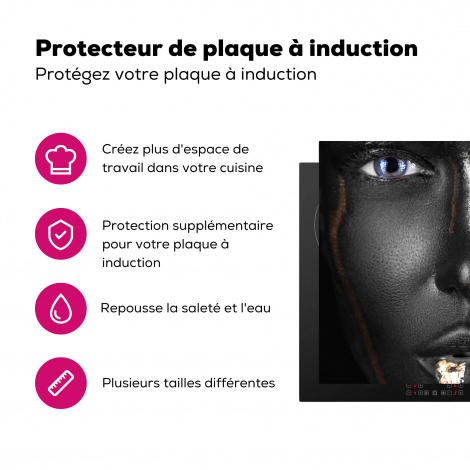 Protège-plaque à induction - Femme - Feuille d'or - Noir - Or - Luxe-3