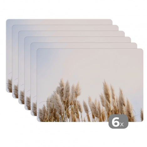 Premium placemats (6 stuks) - Graan - Lucht - Pastel - 45x30 cm-thumbnail-1