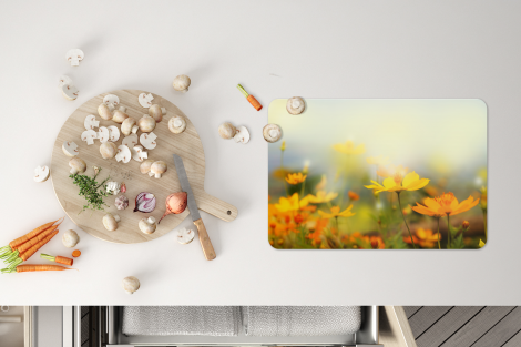 Premium placemats (6 stuks) - Bloemen - Landschap - Geel - 45x30 cm-thumbnail-4