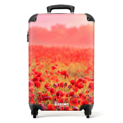 Koffer - Klaprozen bij zonsondergang