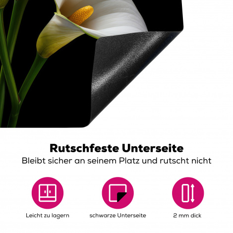 Herdabdeckplatte - Pflanzen - Blumen - Weiß - Natur - Botanisch-4