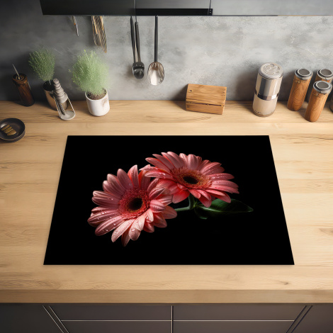 Herdabdeckplatte - Blumen - Gerbera - Rosa - Natur - Porträt-2