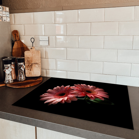 Herdabdeckplatte - Blumen - Gerbera - Rosa - Natur - Porträt-5