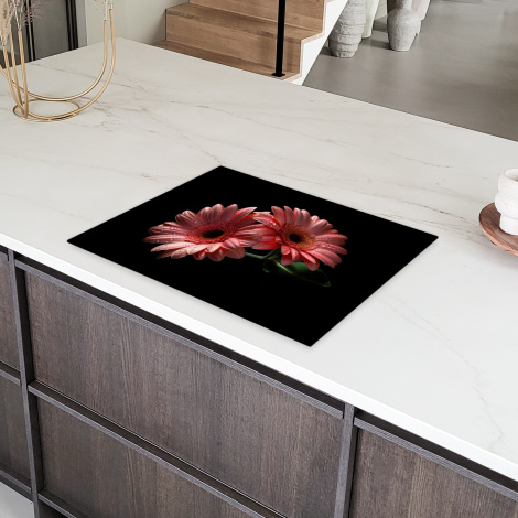 Herdabdeckplatte - Blumen - Gerbera - Rosa - Natur - Porträt-6