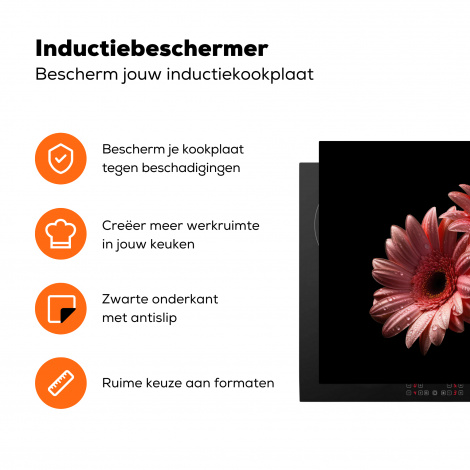 Inductiebeschermer - Bloemen - Gerbera - Roze - Natuur - Portret-3