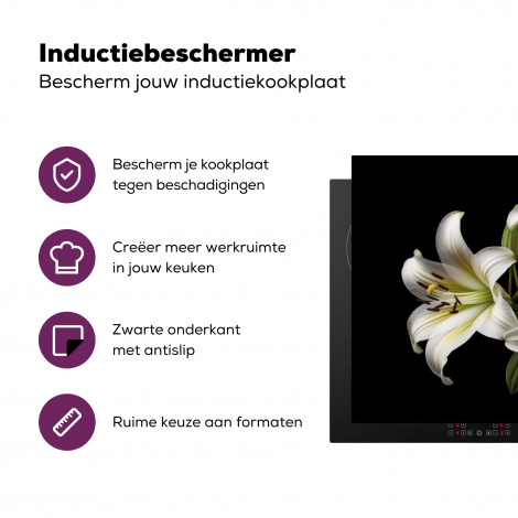 Inductiebeschermer - Lelie - Bloemen - Wit - Natuur - Botanisch-3