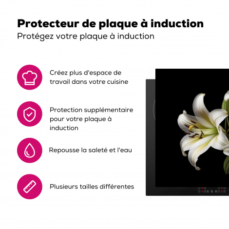 Protège-plaque à induction - Lys - Fleurs - Blanc - Nature - Botanique-3