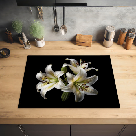 Inductiebeschermer - Lelie - Bloemen - Wit - Natuur - Botanisch-2