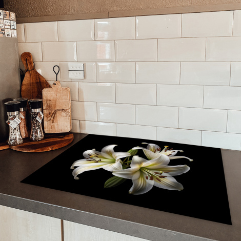 Inductiebeschermer - Lelie - Bloemen - Wit - Natuur - Botanisch-5