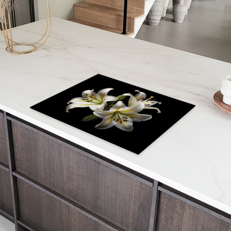 Inductiebeschermer - Lelie - Bloemen - Wit - Natuur - Botanisch-6