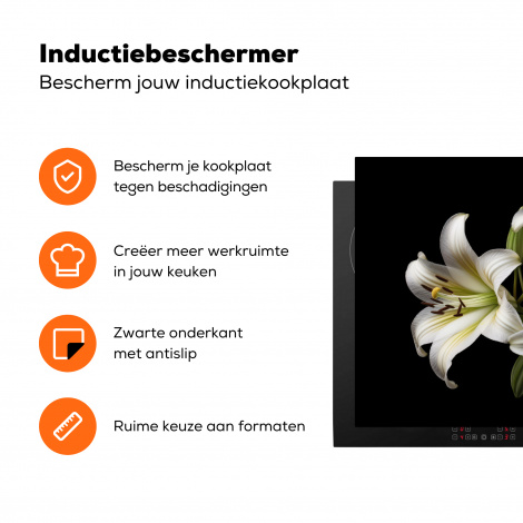 Inductiebeschermer - Lelie - Bloemen - Wit - Natuur - Botanisch-3