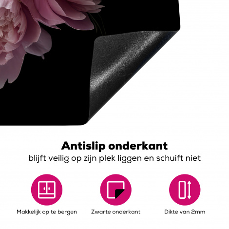 Inductiebeschermer - Pioenroos - Roze - Bloemen - Botanisch - Natuur-4
