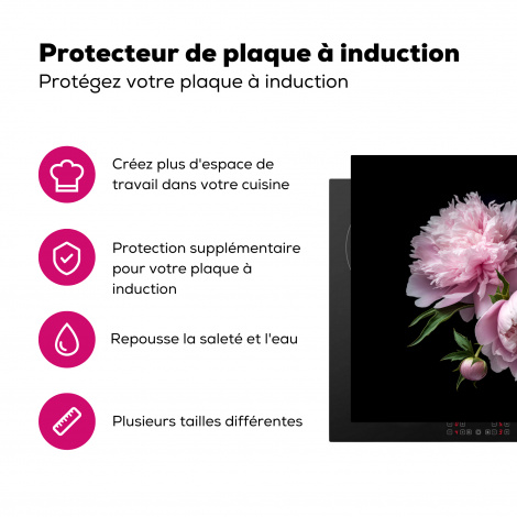 Protège-plaque à induction - Pivoine - Rose - Floral - Botanique - Nature-3