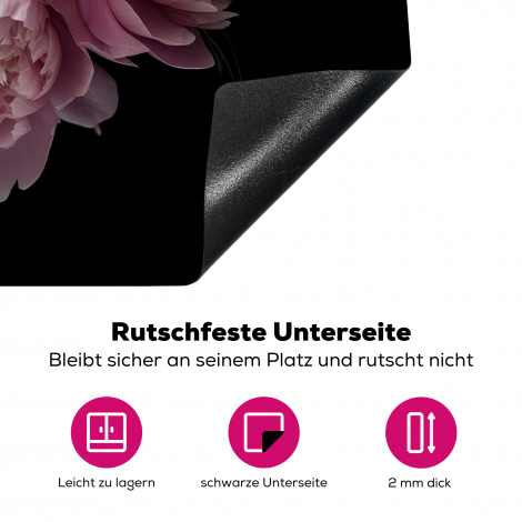 Herdabdeckplatte - Pfingstrose - Rosa - Blumig - Botanisch - Natur-4
