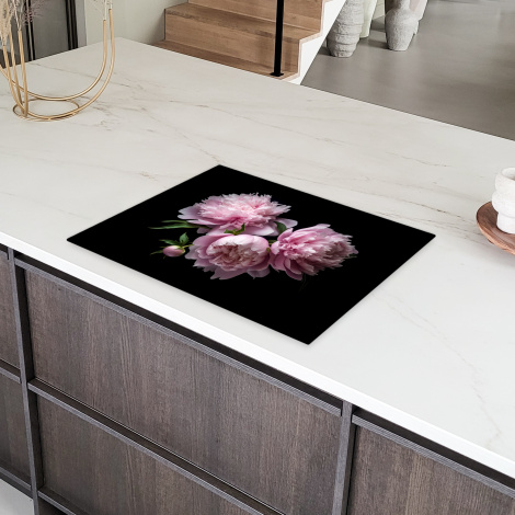 Herdabdeckplatte - Pfingstrose - Rosa - Blumig - Botanisch - Natur-6