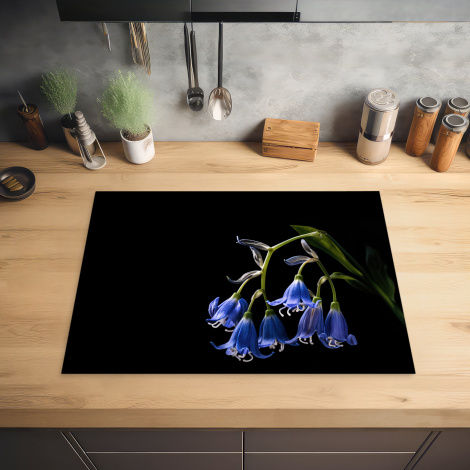Herdabdeckplatte - Hyazinthe - Blumen - Blau - Natur - Schwarz-2