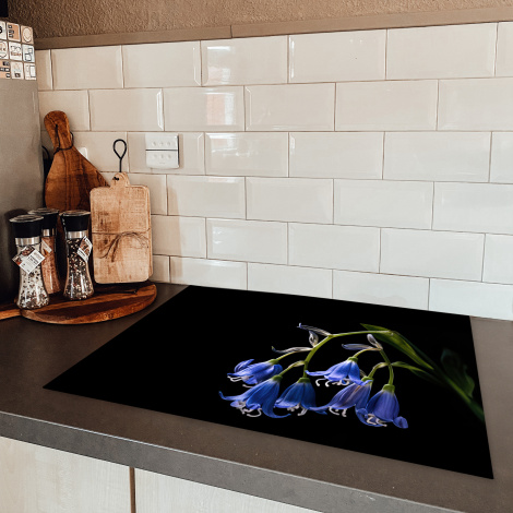 Herdabdeckplatte - Hyazinthe - Blumen - Blau - Natur - Schwarz-5