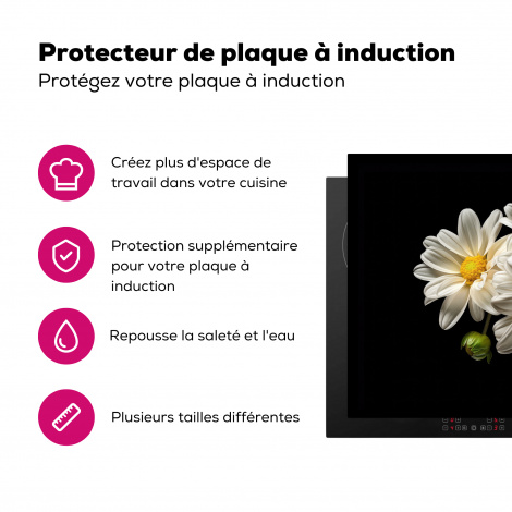 Protège-plaque à induction - Fleurs - Marguerite - Blanc - Botanique - Nature-3