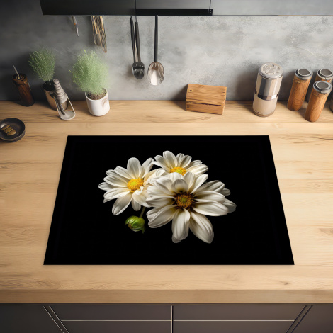 Herdabdeckplatte - Blumen - Gänseblümchen - Weiß - Botanisch - Natur-2