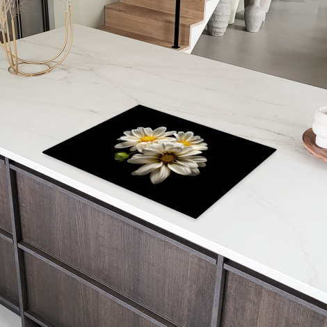 Herdabdeckplatte - Blumen - Gänseblümchen - Weiß - Botanisch - Natur-6