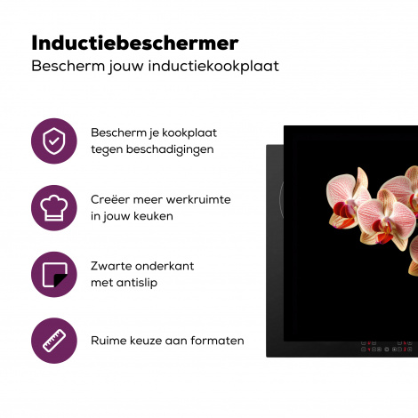 Inductiebeschermer - Bloemen - Orchidee - Roze - Botanisch - Natuur-3