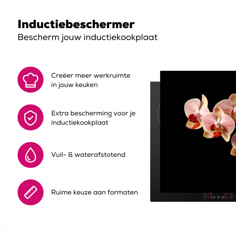 Inductiebeschermer - Bloemen - Orchidee - Roze - Botanisch - Natuur-3