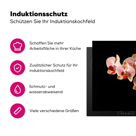 Herdabdeckplatte - Blumen - Orchidee - Rosa - Botanisch - Natur-3