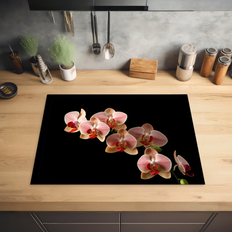 Herdabdeckplatte - Blumen - Orchidee - Rosa - Botanisch - Natur-2