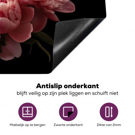 Inductiebeschermer - Bloemen - Pioenroos - Roze - Botanisch - Natuur-4