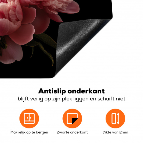 Inductiebeschermer - Bloemen - Pioenroos - Roze - Botanisch - Natuur-4