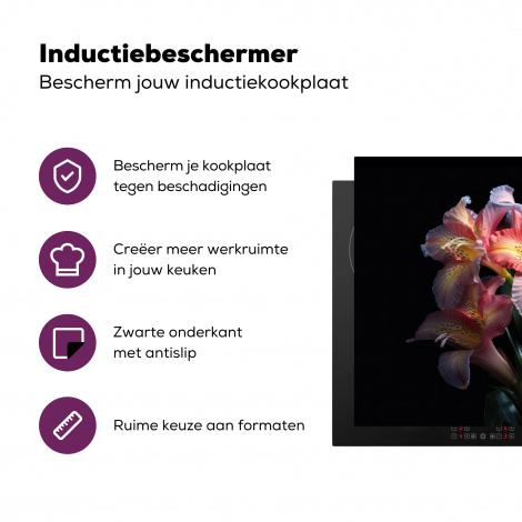Inductiebeschermer - Tijgerlelie - Bloemen - Roze - Natuur - Portret-3