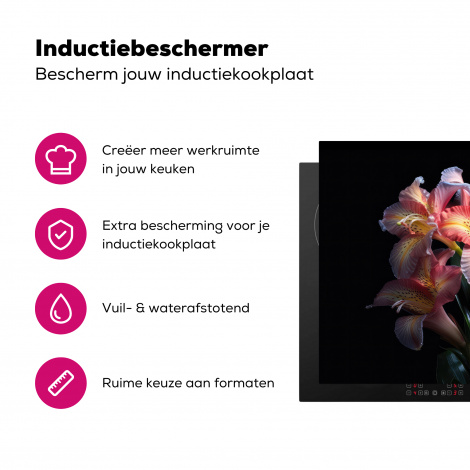 Inductiebeschermer - Tijgerlelie - Bloemen - Roze - Natuur - Portret-3