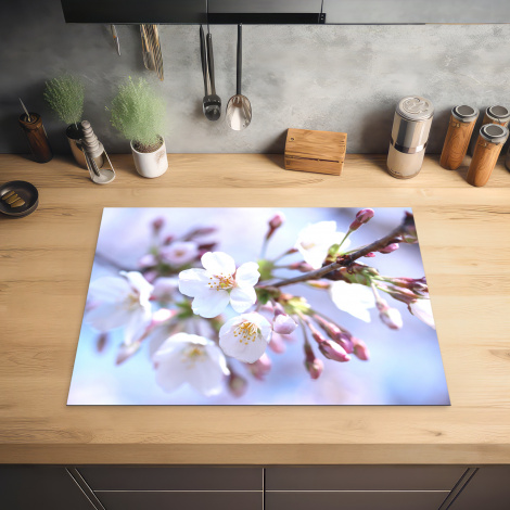Herdabdeckplatte - Blumen - Sakura - Zweig - Blütendolden-2