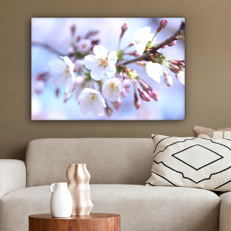Canvas schilderij - Bloemen - Sakura - Tak - Bloesem takken-2