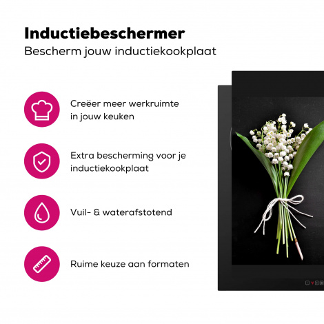 Inductiebeschermer - Lelietjes van dalen - Bloemen - Stilleven - Flora-3