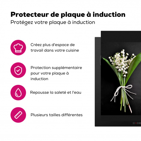 Protège-plaque à induction - Muguet - Fleurs - Nature morte - Flore-3