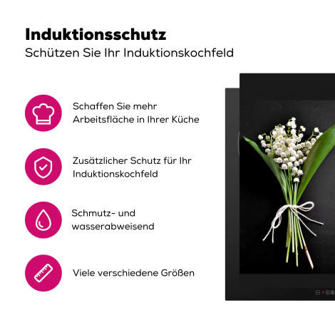 Herdabdeckplatte - Maiglöckchen - Blumen - Stilleben - Flora-3
