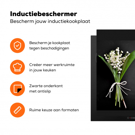 Inductiebeschermer - Lelietjes van dalen - Bloemen - Stilleven - Flora-3